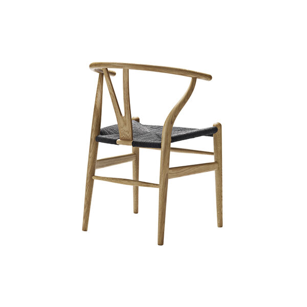 CH24 Wish Bone Chair, oiled oak/black, Carl Hansen & S&oslash;n