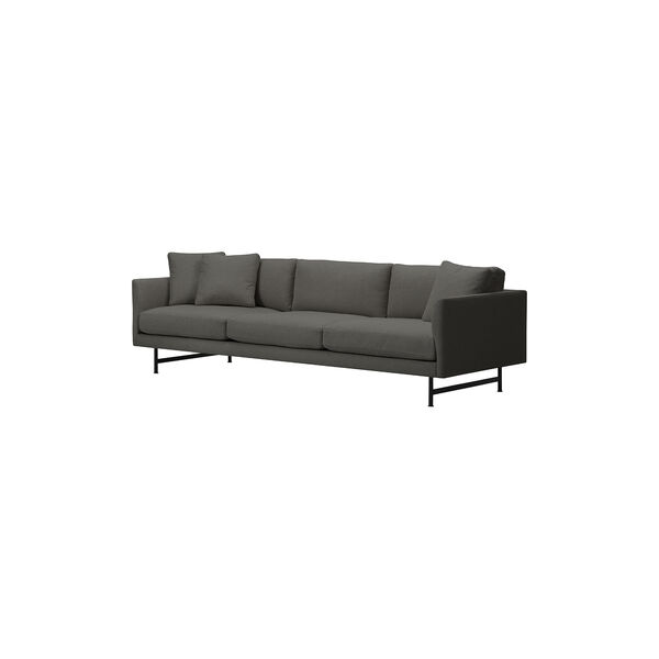 5623 Calmo 80 3-seater Sofa, dark grey/black, Fredericia Furniture