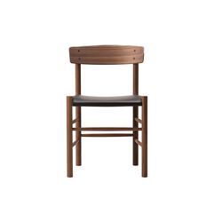 J39 Mogensen Chair with Seat Upholstery, oiled walnut/Omni 377 dark brown, Fredericia Furniture