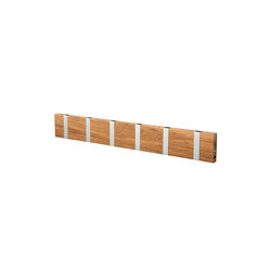 KNAX Horizontal 6 Coat Rack, teak/grey, LoCa