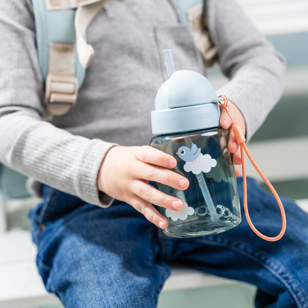 Playground Lunch & Snack Box with Straw Bottle, blue Playground Lunch & Snack Box with Straw Bottle, blue, Done by Deer