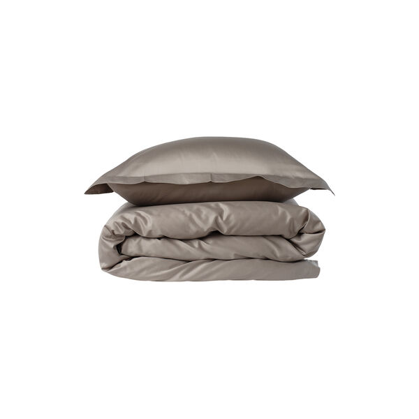 Sateen Woven Bed Linen, light grey, Geismars Væverier