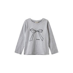 FleurKB T-shirt Long Sleeve, grey melange, Sofie Schnoor