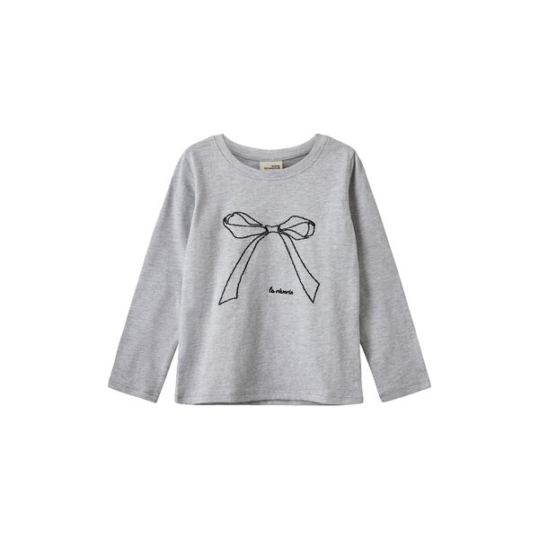 FleurKB T-shirt Long Sleeve, grey melange, Sofie Schnoor