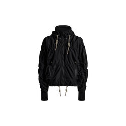 Ridge parachute jacket with zip and detachable hood, nero, Cartel Copenhagen