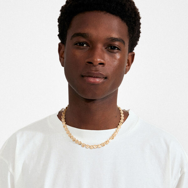 FIRE necklace, gold plated, Pilgrim