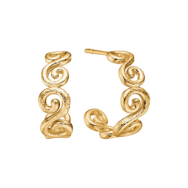 Curiosity earrings, gold plated silver, Studio Z