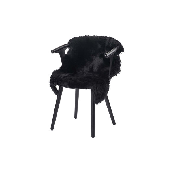 New Zealand Premium Long Wool Sheepskin, black, NATURES Collection