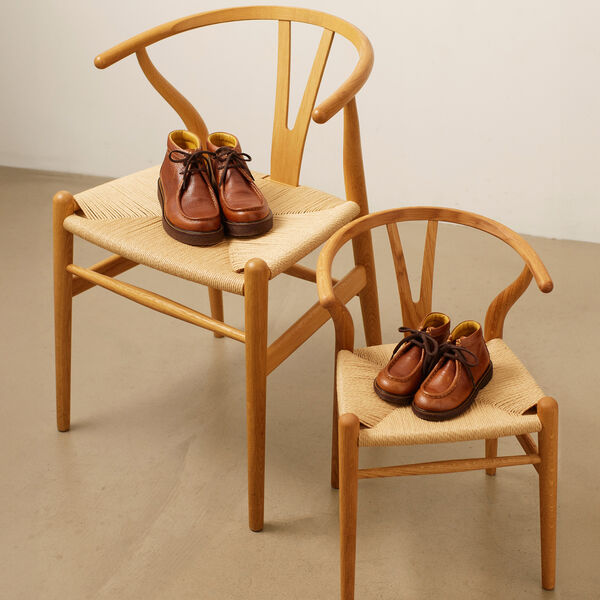 Apron Toe With Contrast Stitching, cognac, ANGULUS