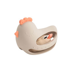 Clucky Grip & Teether Toy w/ Rattle, sand, Done by Deer