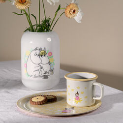 Mumi enamel mug flowers, Muurla