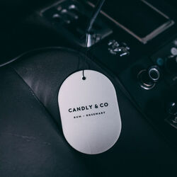No. 2 Scented Car/Room Tag, Rum/Rosemary, Candly & Co