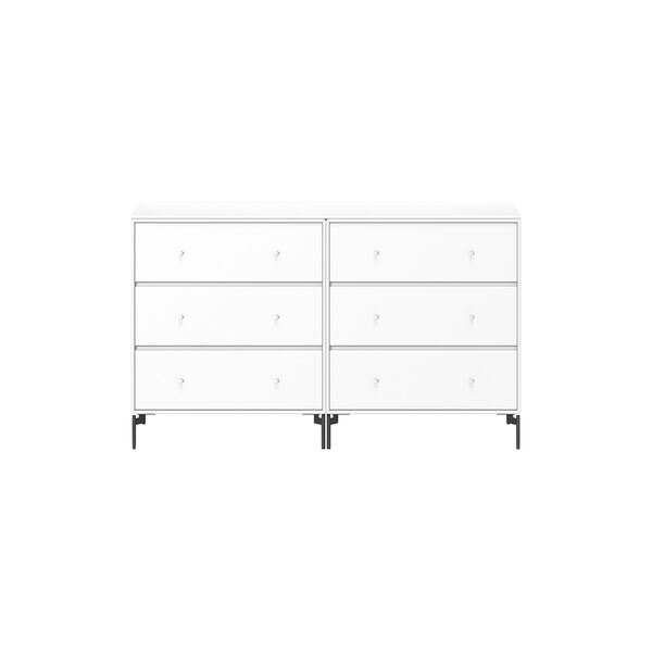 Montana Collection DRAW Dresser, white 01, Montana Furniture