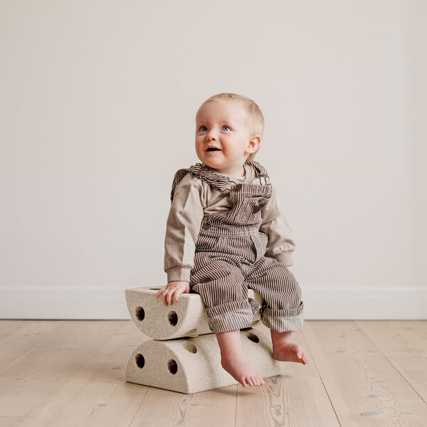 Kids Stool, sand grey/honey yellow, MODU