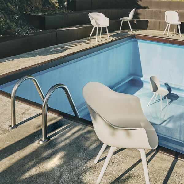 Bat Dining Chair Outdoor, new beige, GUBI