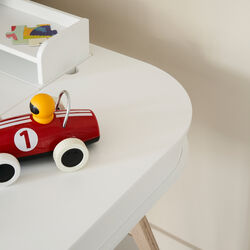 Wood Desk 66 cm, white/oak, Oliver Furniture