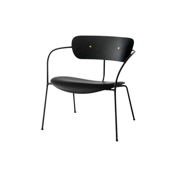 Pavilion AV6 Lounge Chair, black/brass, &Tradition