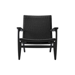 CH25 Lounge Chair, black lacquered oak/black, Carl Hansen & S&oslash;n