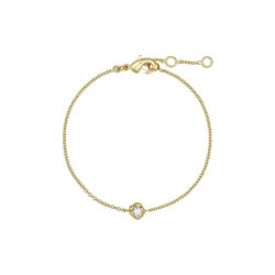 Clara bracelet w. zircon, gold plated, Pure by Nat