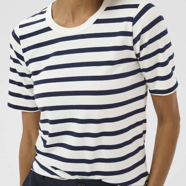 RataniPW T-shirt s/s, navy and white stripe, Part Two
