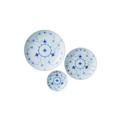 Blue Fluted Plain Bowl Set, 3 pcs, Royal Copenhagen