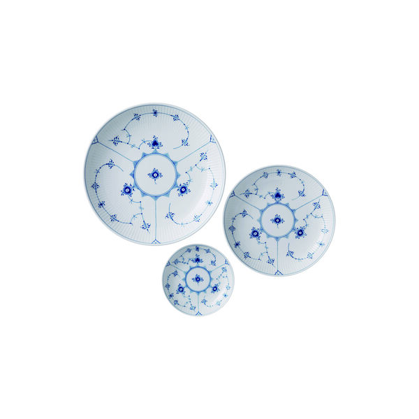 Blue Fluted Plain Bowl Set, 3 pcs Blue Fluted Plain Bowl Set, 3 pcs, Royal Copenhagen