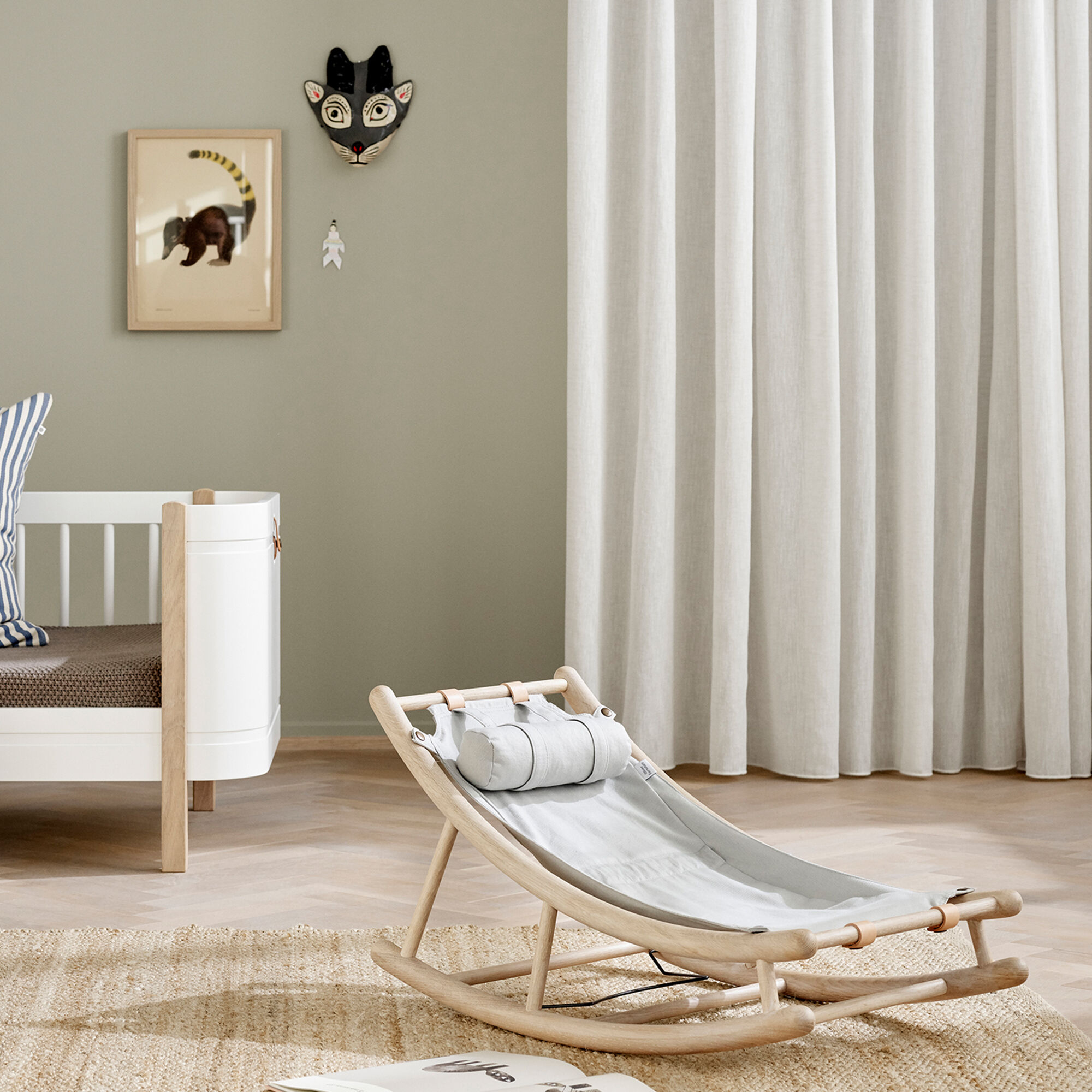 Wooden baby chair rocker outlet
