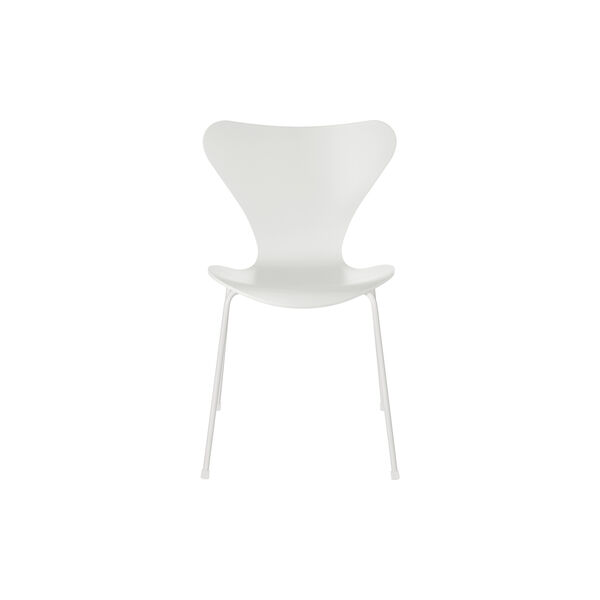 Series 7™ 3107 Monochrome Chair, lacquer, white Series 7™ 3107 Monochrome Chair, lacquer, white, Fritz Hansen