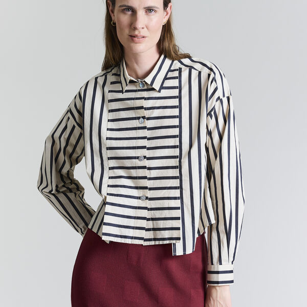 Pirate stripe Shirt with Pleats, pirate stripe, BITTE KAI RAND