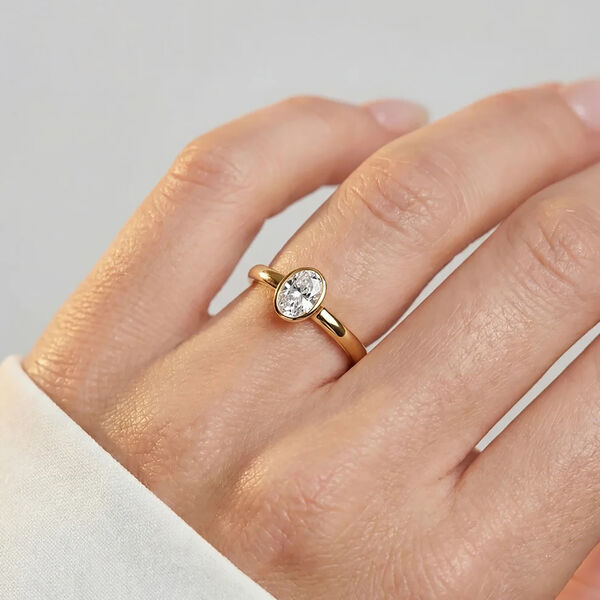 Sardinien Ovale Ring | Piccolo | Gold plated, Sif Jakobs Jewellery