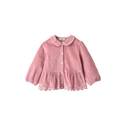 Corduroy Blouse w. Embroidery, rose comb., Copenhagen Colors Organics