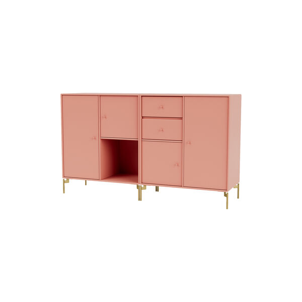 COUPLE Sideboard with Brass Legs, 151 rhubarb, Montana Furniture
