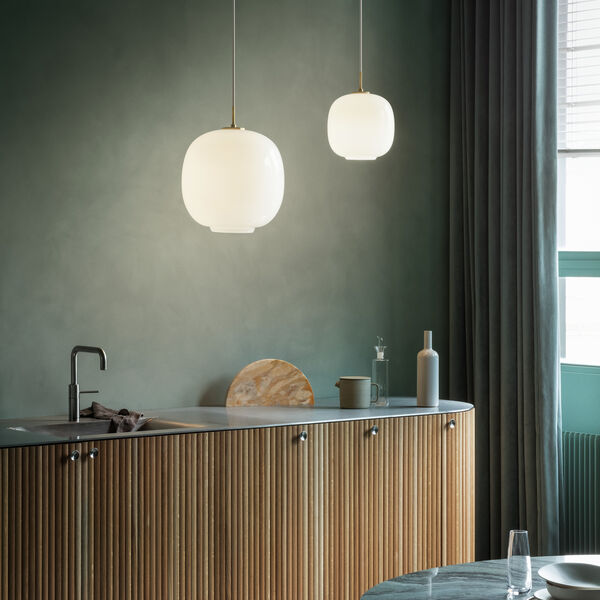 VL45 Radiohus Pendant, opal white, Louis Poulsen