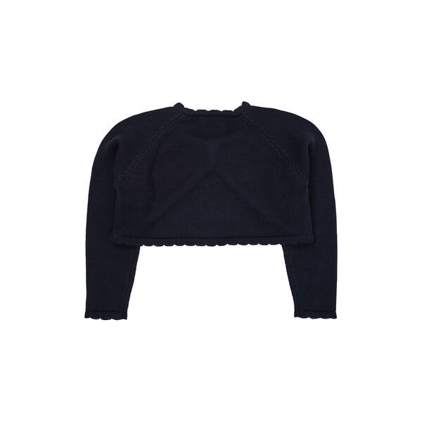 Lt. Knitted Bolero with Heart Button, navy, Copenhagen Colors Organics