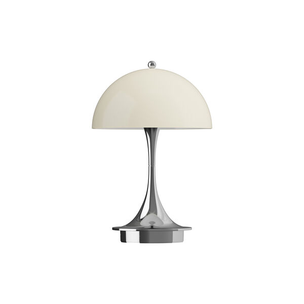 Panthella 160 Portable Table Lamp, chrome opal beige Panthella 160 Portable Table Lamp, chrome opal beige, Louis Poulsen