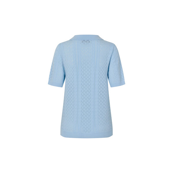 AlaiaLL Polo Knit S/S, light blue, Lollys Laundry