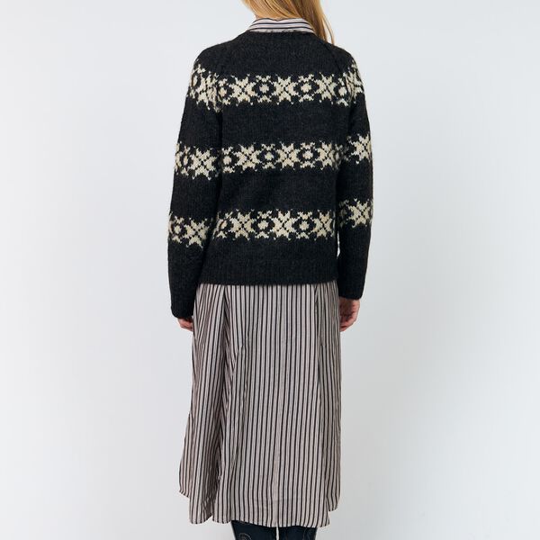 PadovaLL Cardigan Knit LS, dark mokka, Lollys Laundry