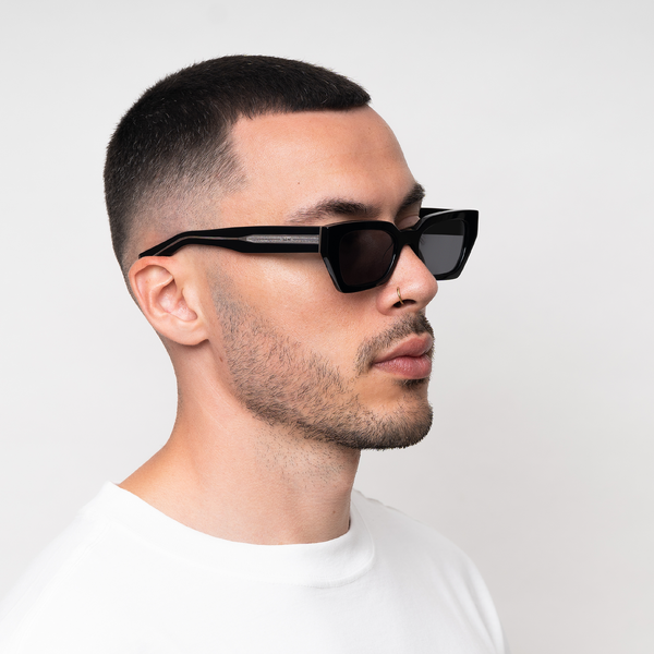 LUNA sun glasses, black/transparent, MESSYWEEKEND