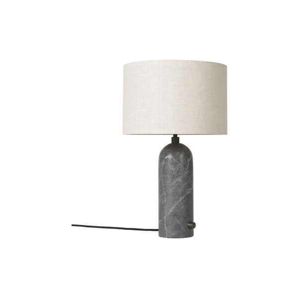 Gravity Table Lamp, grey marble/canvas, GUBI