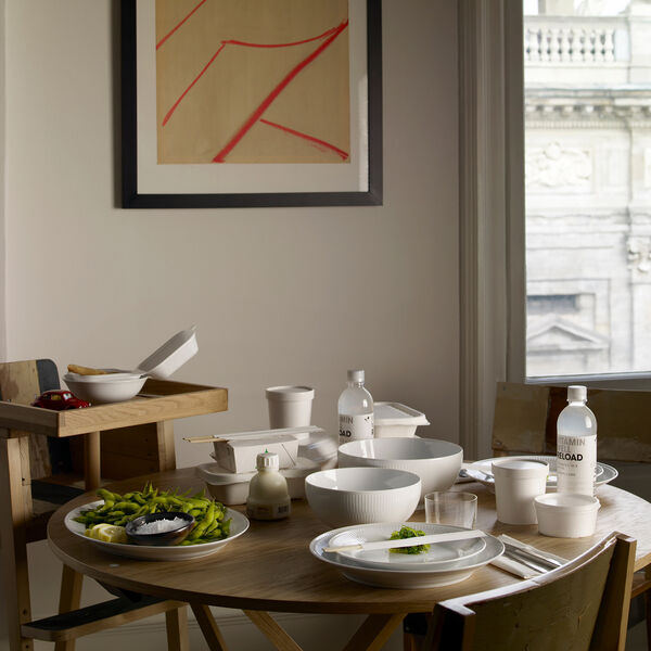 White Fluted Dish 35 cm White Fluted Dish 35 cm, Royal Copenhagen