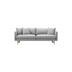 5552 Calmo 95 2-seater Sofa, grey/lacquered oak, Fredericia Furniture