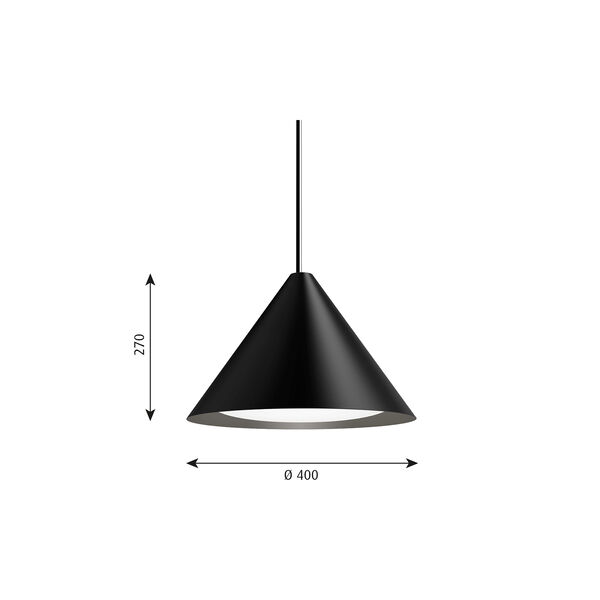 The Cone Pendant, black, Louis Poulsen