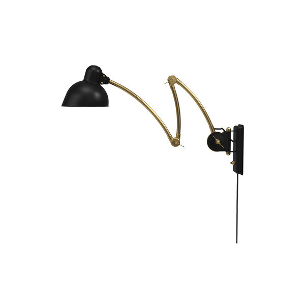 KAISER idell™ 6559-W Wall Lamp, matt black/brass, Fritz Hansen
