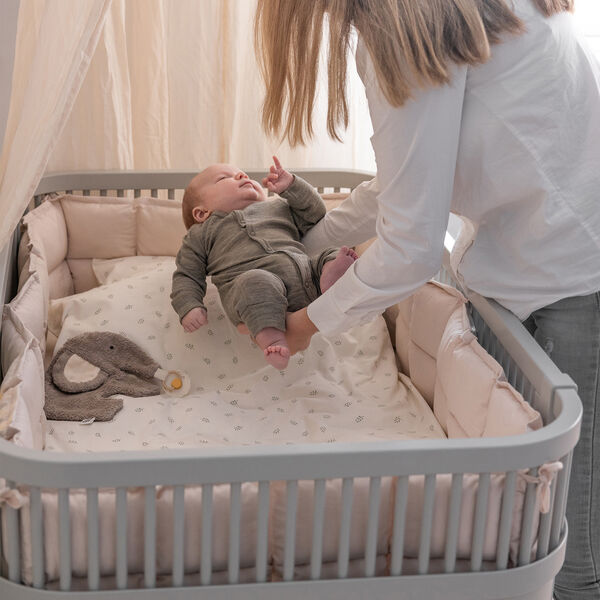 Sebra Bed Baby & Jr., stone, Sebra