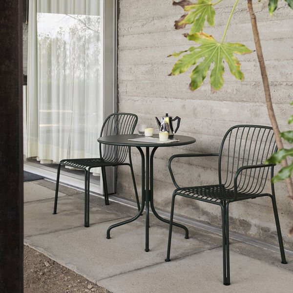 Thorvald SC96 Outdoor Caf&eacute; Table Round, bronze green, &Tradition