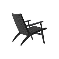 CH25 Lounge Chair, black lacquered oak/black, Carl Hansen & S&oslash;n