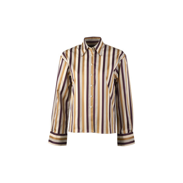 Karina Shirt, beige stripe, Stenströms