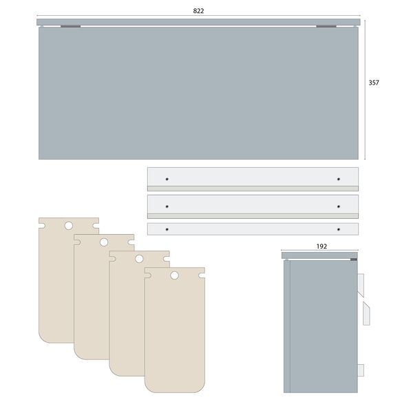 SORTED Standard Wide Waste Sorting, denim blue, DesignLife