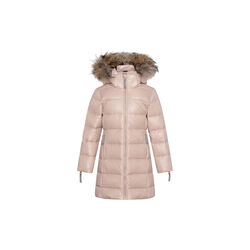 Featherlight Girls A Coat with Fur, mahogany rose, VER de TERRE