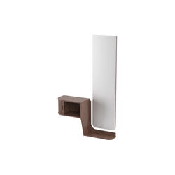 BPS127 Hallway Mirror & Wall Unit, oiled walnut, Bernh. Pedersen & Søn